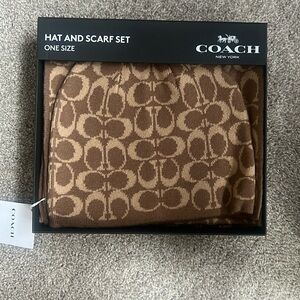 Brand NEW! COACH hat and scarf set